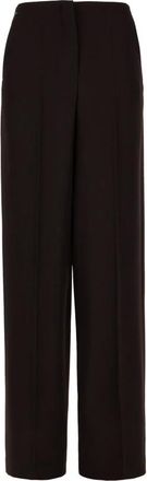 Fendi Broeken, Dames, Zwart, S, Wol, Wijde broek