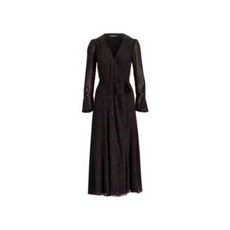 Polo Ralph Lauren Floral Wrap Midi Jurk - Dames - Casual kleedjes - Veelkleurig - S - Kleedjes