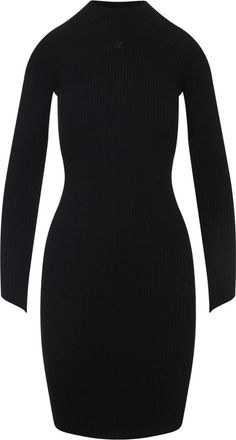 Courr&egrave;ges Circle Rib Mini Dress