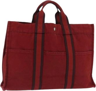 Herm&egrave;s Pre-owned Tote Bags, female, Red, Size: ONE SIZE Pre-owned Vintage Tote Bag