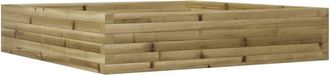 vidaXL Jardinera De Madera De Pino Impregnada 110x110x23 Cm Vidaxl