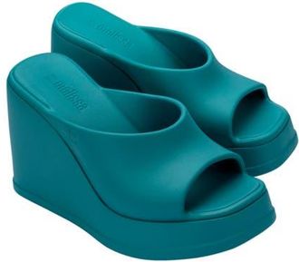 Melissa Waterproof Platform Wedge Sandal in Green at Nordstrom, Size 10