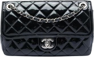 Chanel Pre-owned Vintage Quilted Shoulder Bag - Dames - Vintage Schoudertas - Zwart - ONE Size - Leer - Vintage