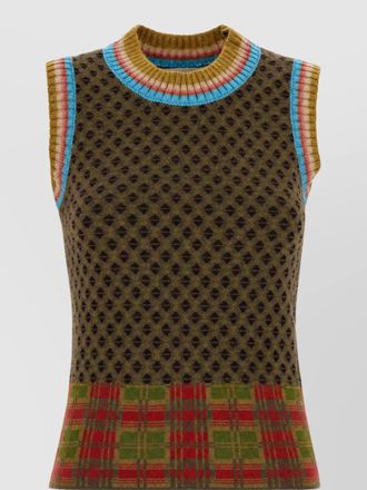 Dries Van Noten embroidered wool-blend vest