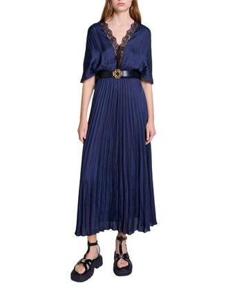Maje Blue Woven Dress