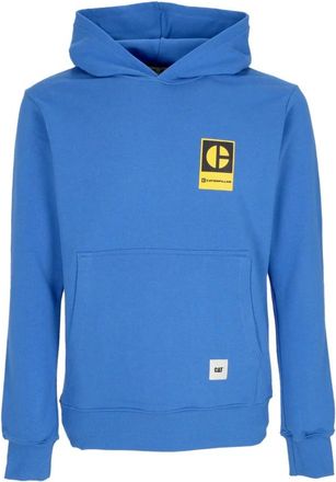 CAT Lichtgewicht capuchontrui blok C - Heren - Hoodies - Blauw - M - Katoen - Hoodies & sweatvesten