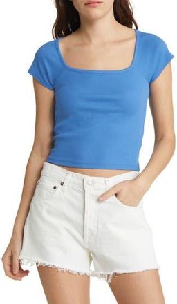 Madewell Brightside Square Neck T-Shirt in Hermitage Blue at Nordstrom Rack, Size Xx-Small