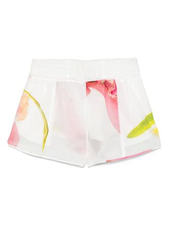 Genny Shorts met bloemenprint - Wit