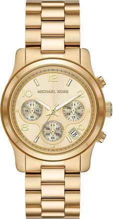 Michael Kors Womens Runway Gold Dial Watch