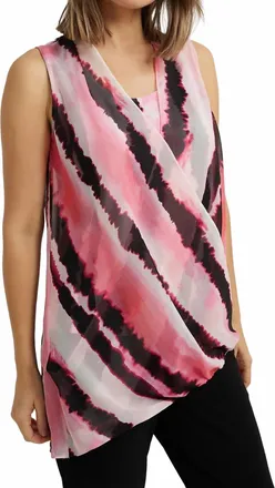 Joseph Ribkoff Silky Blouse In Pink/black