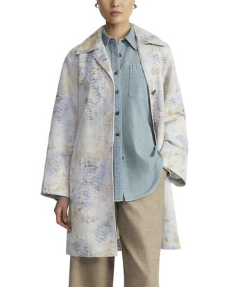 Lafayette 148 New York Notch Lapel Linen-Blend Coat