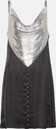 Paco Rabanne Chainmail and satin minidress