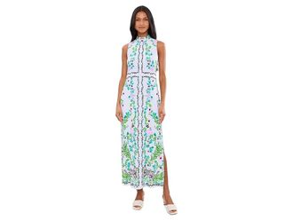 Lilly Pulitzer Wellington Maxi Dress Womens Dress Resort White Royal Zoo Engineered Knit Dress : XXS, Rayon/Spandex