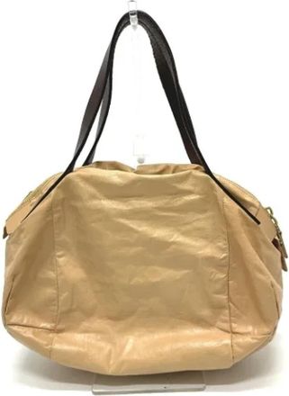 Celine Pre-owned Leather celine-bags - Dames - Vintage Handtas - Beige - ONE Size - Leer - Vintage