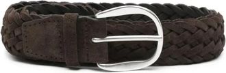 Orciani Bruin geweven su&egrave;de riem - Heren - Riemen - Bruin - 105 CM - Su&egrave;de - Accessoires