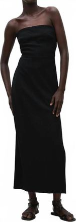 Matteau Crepe Strapless Dress In Black