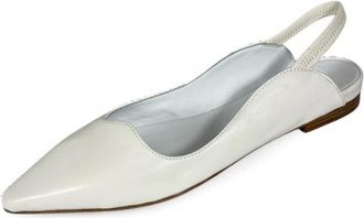 Mara Bini Champagne Gouden Slingback Hakken - Dames - Ballerinas - Wit - 39 EU - Leer - Schoenen