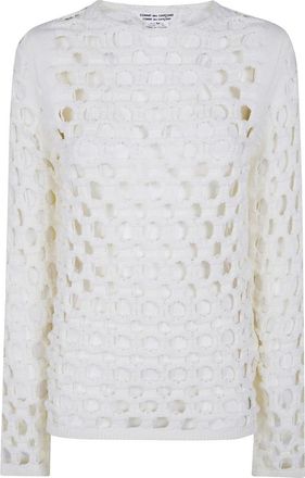 Comme Des Gar&ccedil;ons Round-neck Truien - Dames - Ronde hals truien - Wit - L - Truien & Vesten