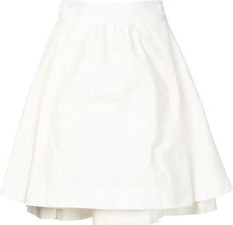 Moncler layered A-line skirt - Wit