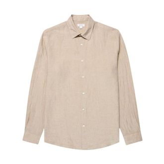 Sunspel Heren, Overhemden, Beige, Maat: 2XL