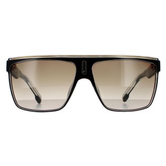 Carrera Shield Black Gold Brown Gradient Sunglasses