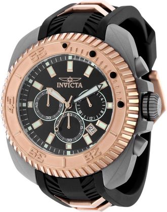 Invicta Coalition Forces 49794 Heren Horloge - Quartz Uurwerk - Roestvrij Staal met zwarte Wijzerplaat - 50mm