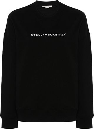 Stella McCartney logo-print cotton sweatshirt - women - Cotton - M - Black