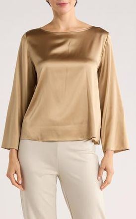 Eileen Fisher Stretch Silk Top in Biscuit at Nordstrom Rack, Size Xx-Small