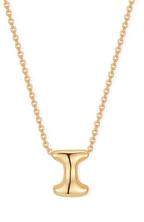 Brook & York Mini Pippa Bubble Initial Pendant Necklace in Gold I at Nordstrom
