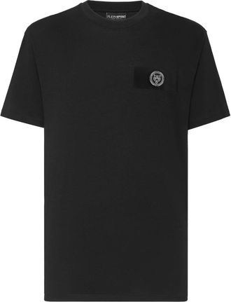 Plein Sport Tops, Heren, Zwart, XL, Katoen, T-shirt Ronde Hals SS