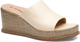 Johnston & Murphy Mallory Platform Wedge Slide Sandal in Bone Nappa Leather at Nordstrom, Size 6.5