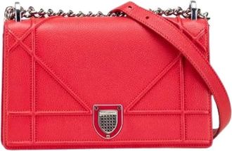 Dior Pre-owned Cross Body Bags, female, Red, Size: ONE SIZE Pre-owned Leather Crossbody Bag