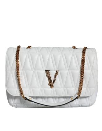 Versace Witte Mini Nappa Leren Schoudertas
