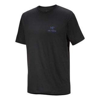 Arc'teryx Kragg SL Cotton Bird Word T-Shirt Black Purple X000009535-BLACK