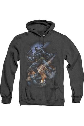 Gildan Batman Gotham Knight Adult Heather Hoodie / Hooded Sweatshirt