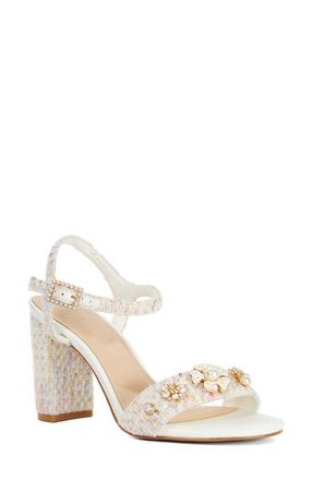 Dune London Mention Ankle Strap Sandal in White Multi at Nordstrom, Size 7.5Us