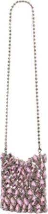 Self Portrait Womens Crystal Crossbody Bag Pink Synthetic