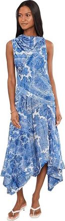 AllSaints Prue Dress Womens Dress Joanne Blue : UK 14 (US Womens 10), Elastane/Polyester