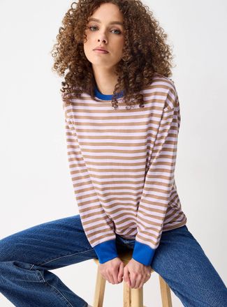 Twik Womens Contrasting trim striped T-shirt