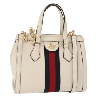 Gucci Pre-owned Handbags, female, White, Size: ONE SIZE Pre-owned Leather Handbag