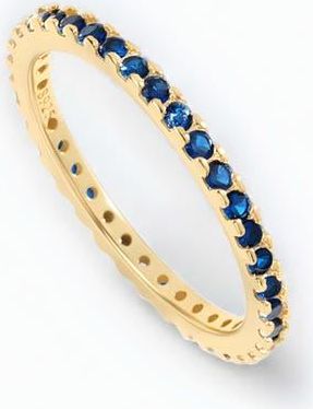 Mint & Lily December Birthstone Eternity Stacking Ring in 18K Gold Over Sterling Silver at Nordstrom, Size 9