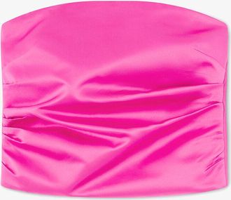 Ganni Top in Duchesse Satin - Size 10/12 Pink