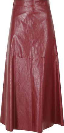 Federica Tosi Ruby Leather Metal Trim Circle Polyurethane Skirt