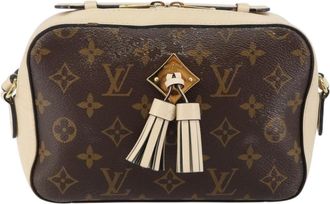 Louis Vuitton Saintonge Handbag Monogram Canvas With Leather White Canvas Handbag (Pre-Owned)