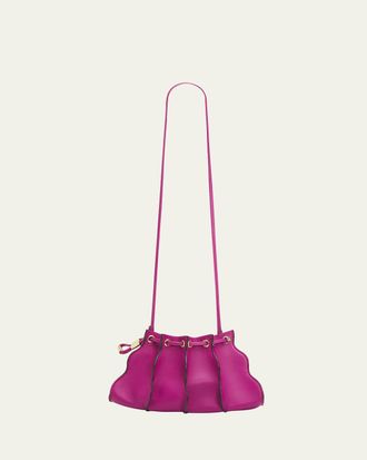 Ulla Johnson Adria Small Pleated Wave Leather Crossbody Bag