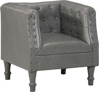 vidaXL Vidaxl - Sill&oacute;n De Cuero Aut&eacute;ntico Gris