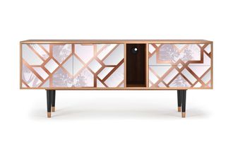 StoryZ Mueble de TV rosa claro 2 cajones y 2 puertas L 170 cm