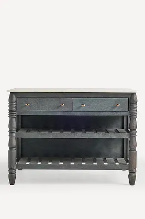 Anthropologie Spindle 50 Marble-Top Kitchen Island