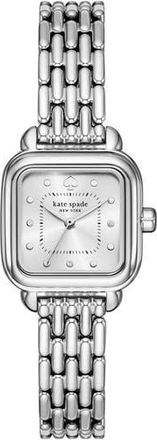 Kate Spade New York Gracie Square Bracelet Watch, 25mm in Silver at Nordstrom Rack