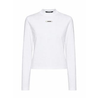 Jacquemus The Gros Grain Long-Sleeve T-shirt - female - Jacquemus - Long Sleeve T-Shirts - White - XL - Tops